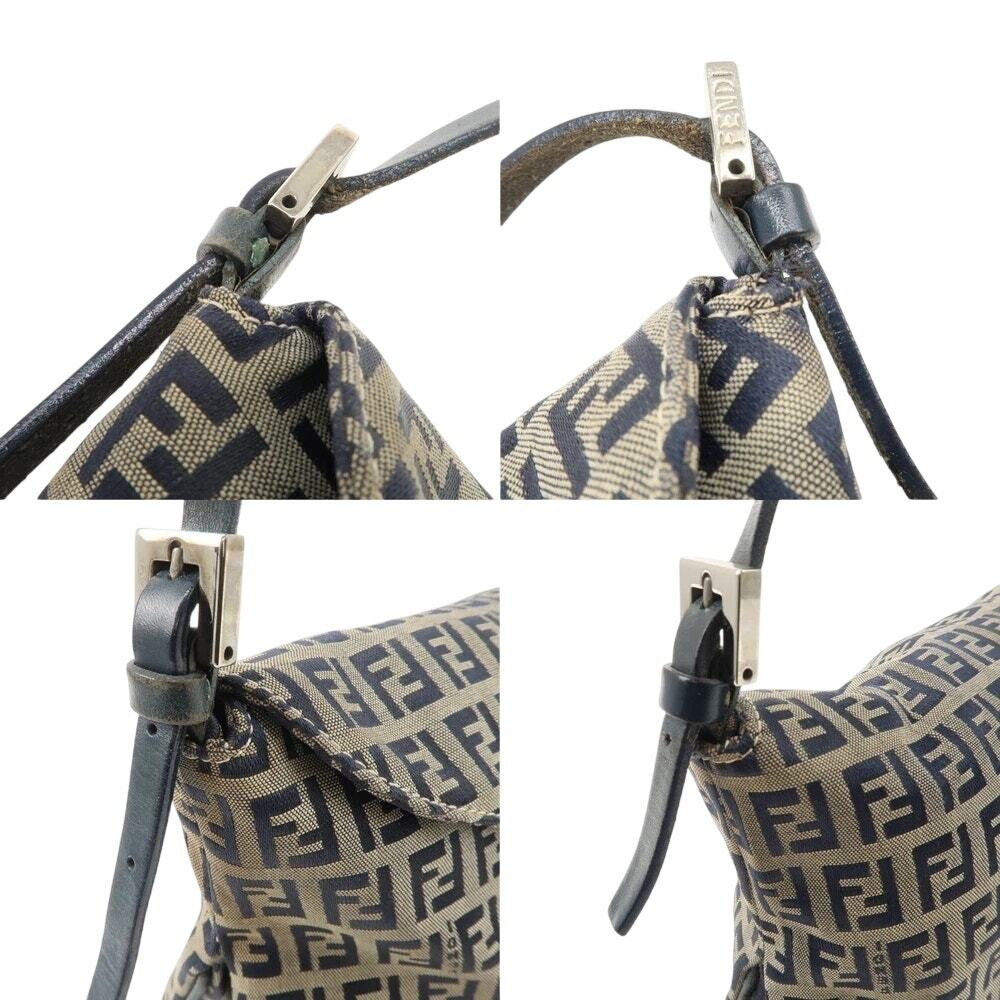 💎✨BEAUTIFUL✨💎Authentic FENDI Zucchino Mamma Baguette Shoulder Bag - Picture 6 of 10